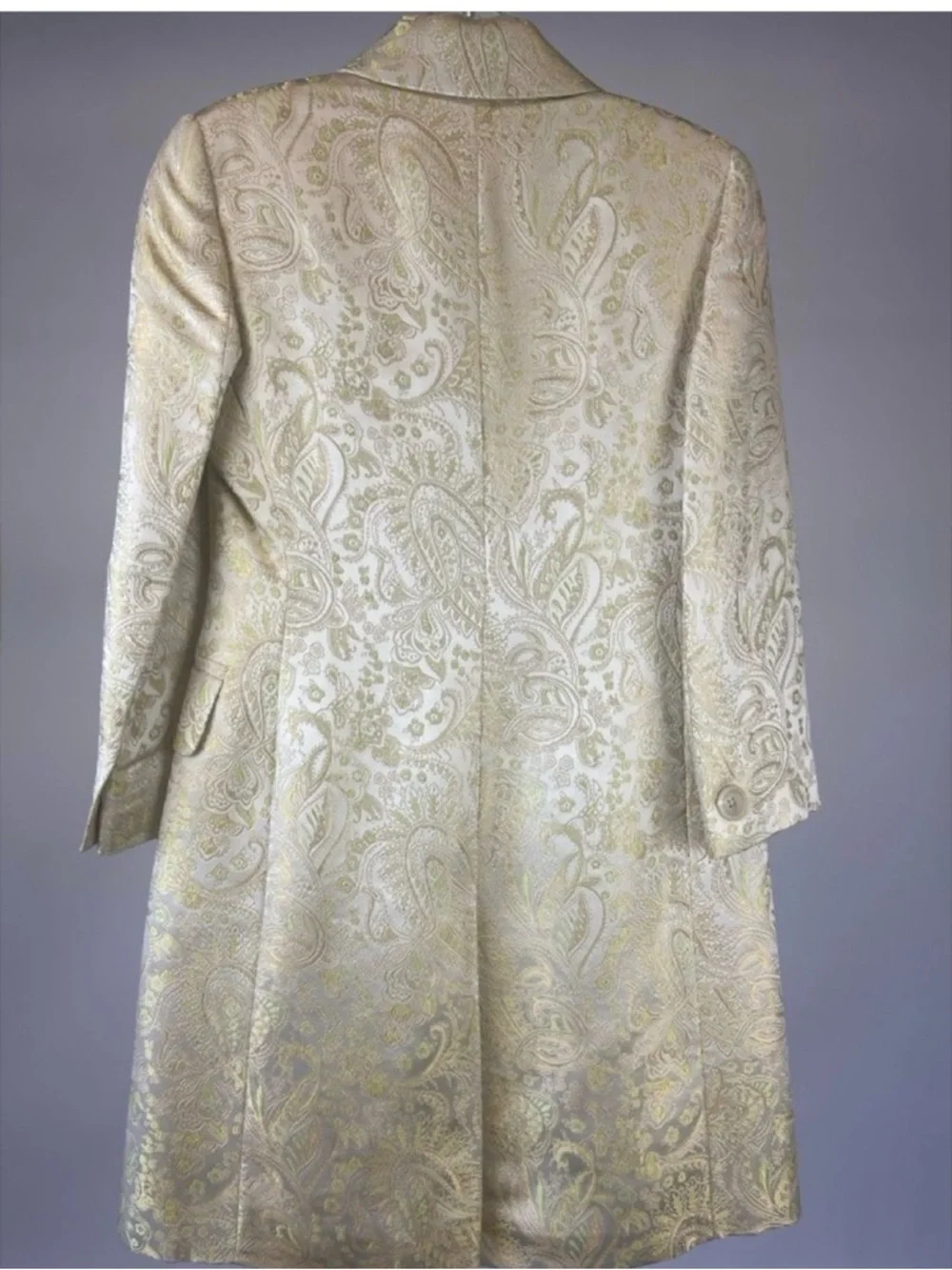 Banana Republic Vintage Ivory/Gold Topper Jacket Size XS - Picture 4 of 11